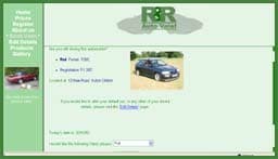 Old CleanMyCar website booking page screenshot
